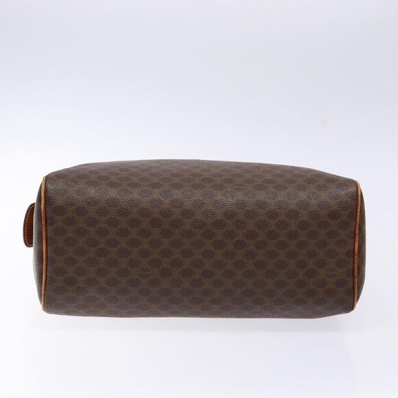 CELINE Macadam Canvas Hand Bag Pvc Leather Brown Gold - Picture 9 of 13